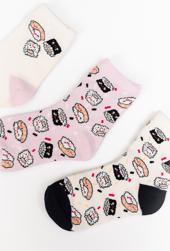 Skarpetki dziewczęce – 3-pak