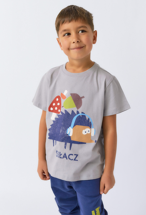 Koszulka chłopięca z jesiennym nadrukiem