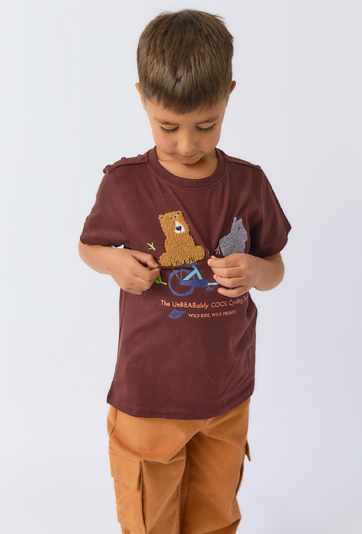 Koszulka chłopięca z aplikacją misiów