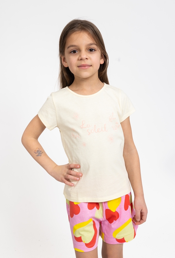Dziewczęca koszulka z napisem „La soleil”