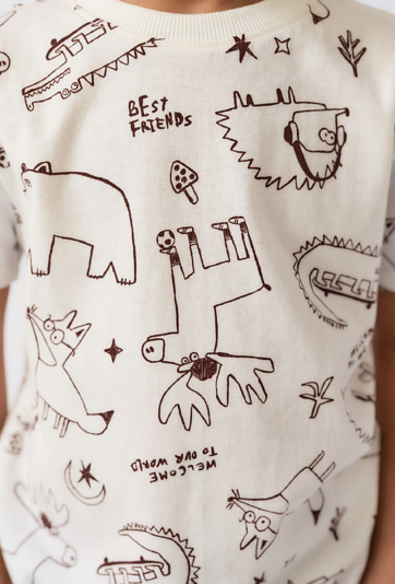 Koszulka chłopięca z nadrukiem zwierząt