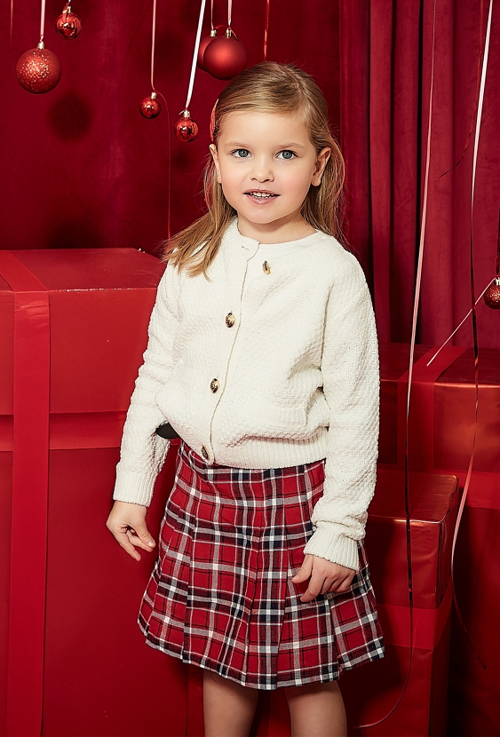 Spódnica w kratę dla dziewczynki