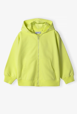 Bluza dresowa z kapturem - limonkowa - 5.10.15.