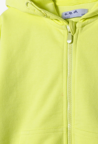 Bluza dresowa z kapturem - limonkowa - 5.10.15.