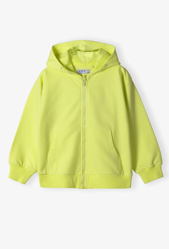 Bluza dresowa z kapturem - limonkowa - 5.10.15.
