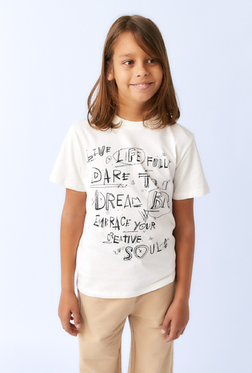 Koszulka chłopięca z inspirującym nadrukiem