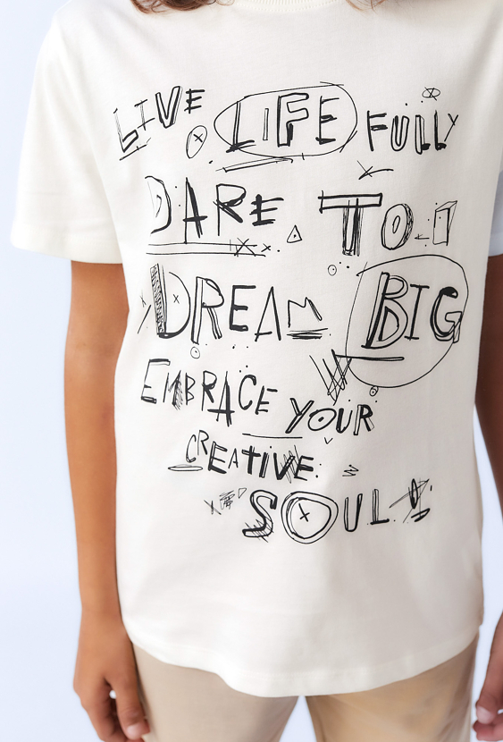 Koszulka chłopięca z inspirującym nadrukiem