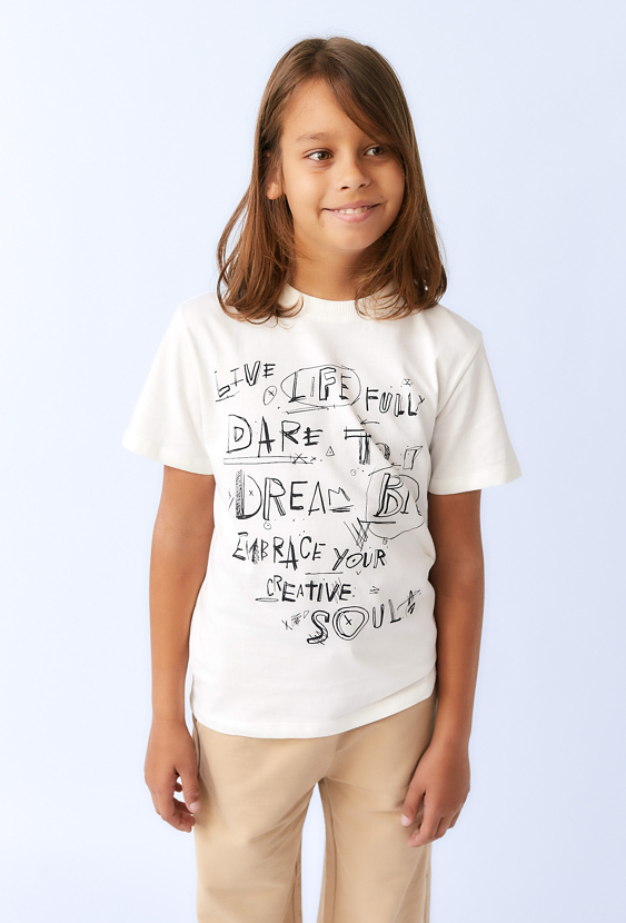 Koszulka chłopięca z inspirującym nadrukiem