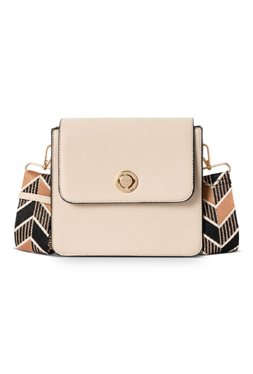 Beżowa kwadratowa listonoszka NOBO