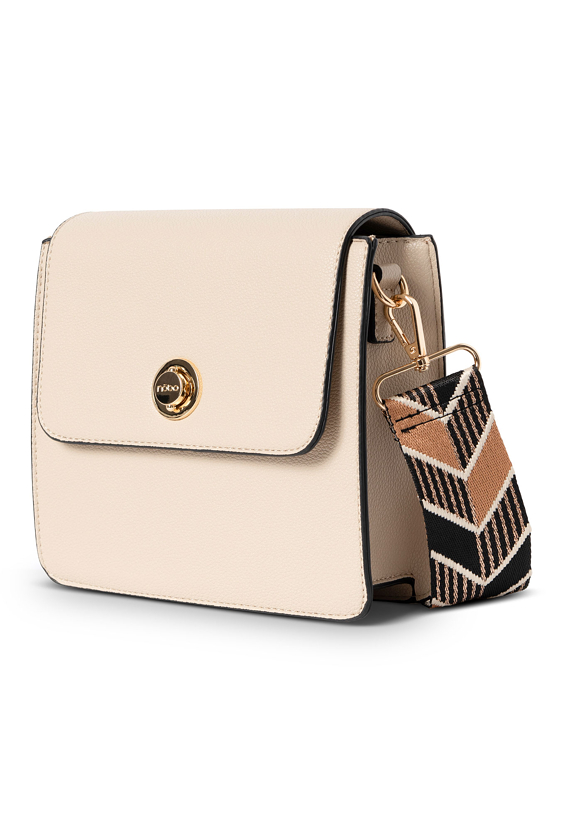 Beżowa kwadratowa listonoszka NOBO