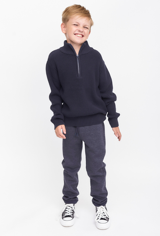 Granatowy sweter dla chłopca - Lincoln&Sharks