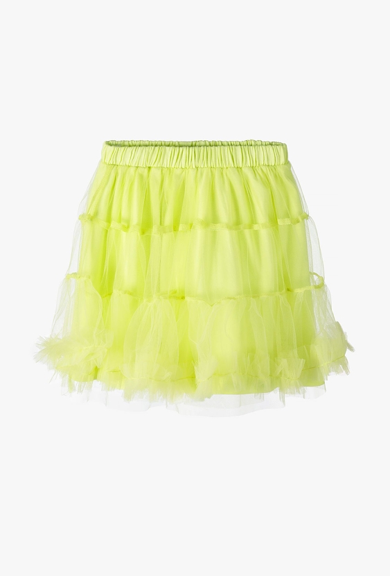 Tiulowa seledynowa spódnica dla dziewczynki - 5.10.15.