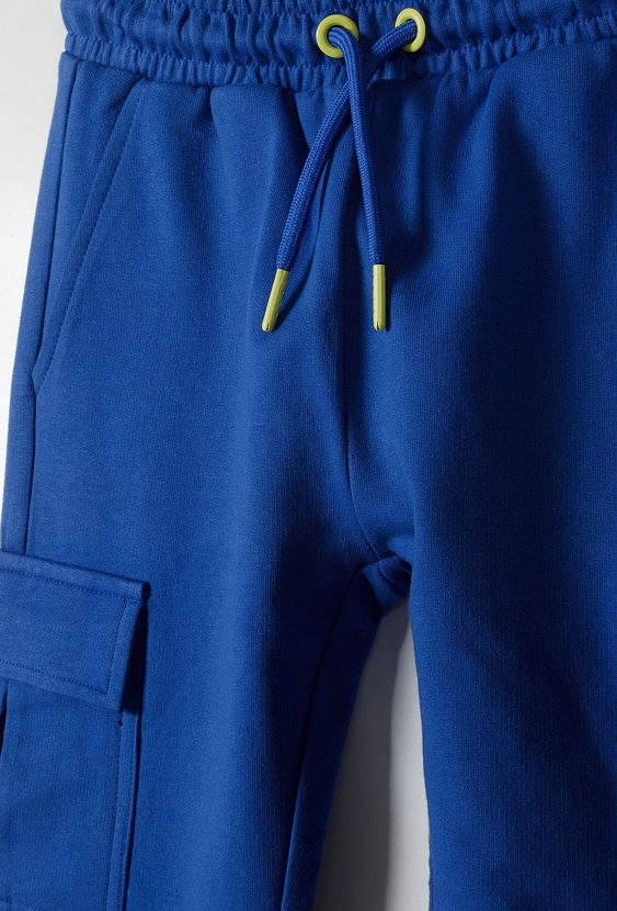 Dresowe spodnie bojówki dla chłopca - niebieskie - 5.10.15.