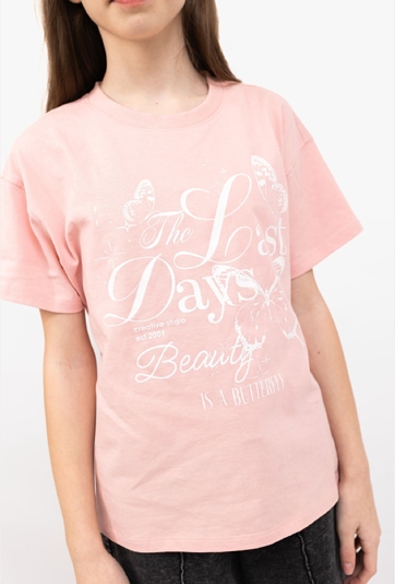 Koszulka bawełniana z nadrukiem motyla