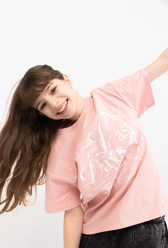 Koszulka bawełniana z nadrukiem motyla