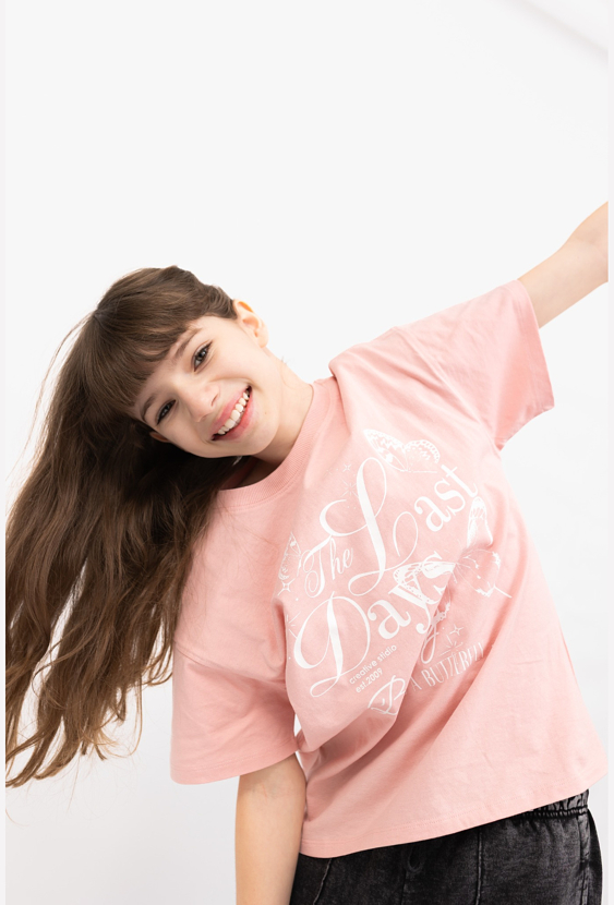 Koszulka bawełniana z nadrukiem motyla