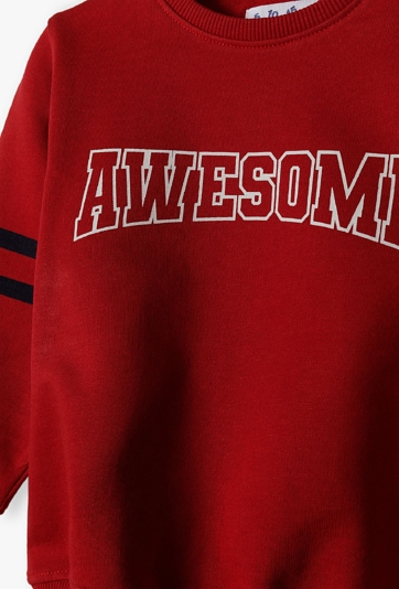 Komplet dresowy dla niemowlaka - czerwony