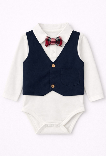 Body z kamizelką dla niemowlaka – chłopiec