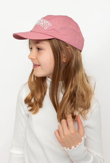 Dziewczęca czapka z daszkiem - różowa