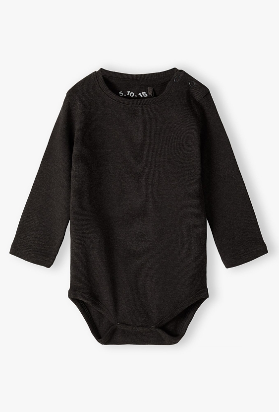 Szare body niemowlęce w prążki - długi rękaw - 5.10.15.