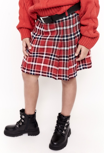 Krótka spódnica w kratę