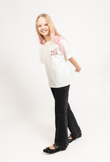 Koszulka dziewczęca -  podwinięte rękawki