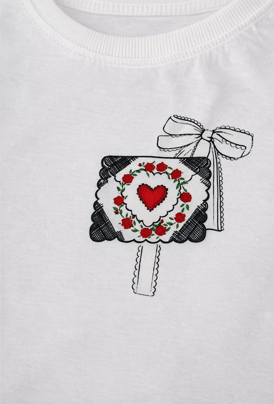 Koszulka dziewczęca -  podwinięte rękawki