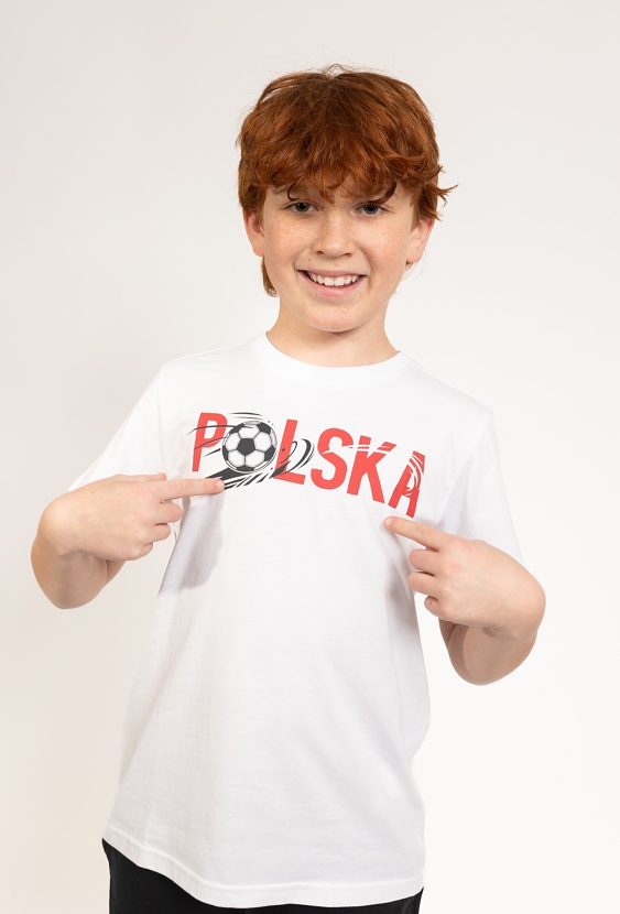 Chłopięca koszulka z nadrukiem piłkarskim