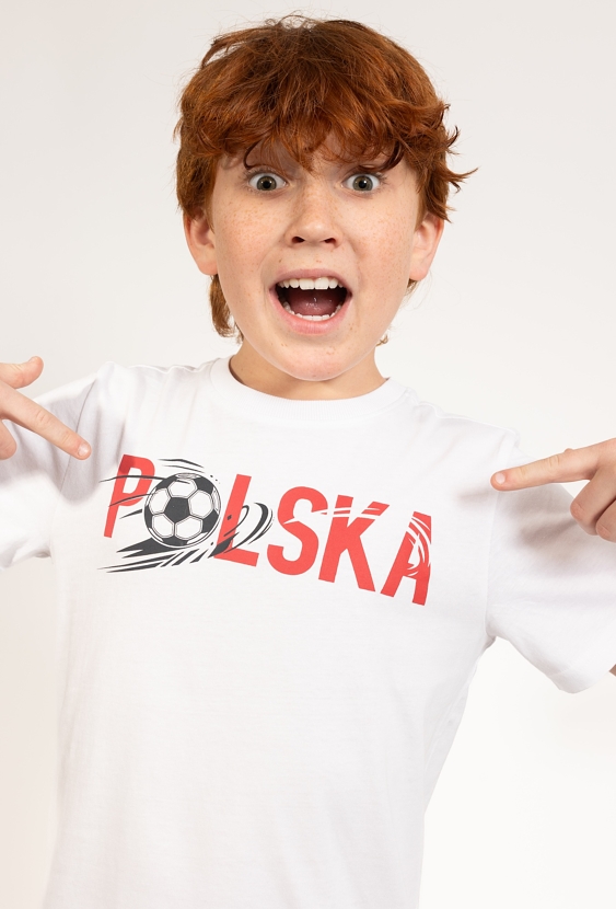 Chłopięca koszulka z nadrukiem piłkarskim