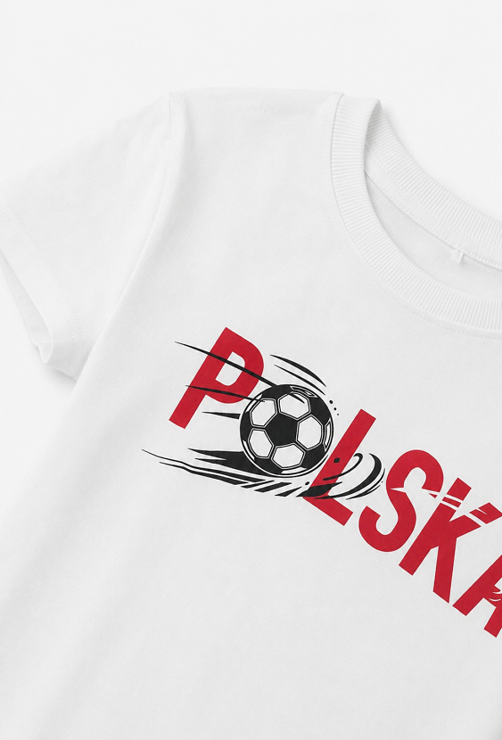 Chłopięca koszulka z nadrukiem piłkarskim