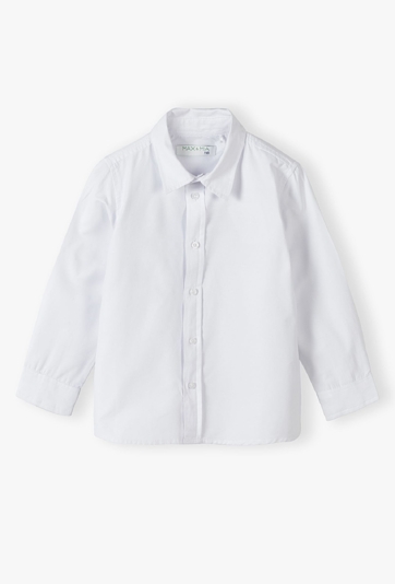 Biała elegancka koszula dla chłopca - długi rękaw - Max&Mia