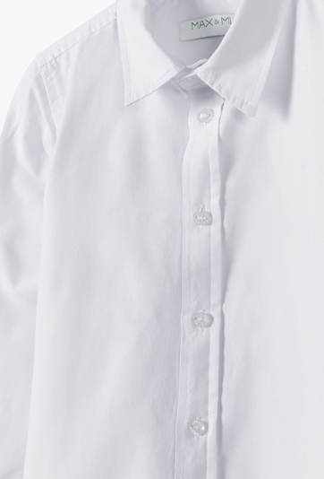 Biała elegancka koszula dla chłopca - długi rękaw - Max&Mia