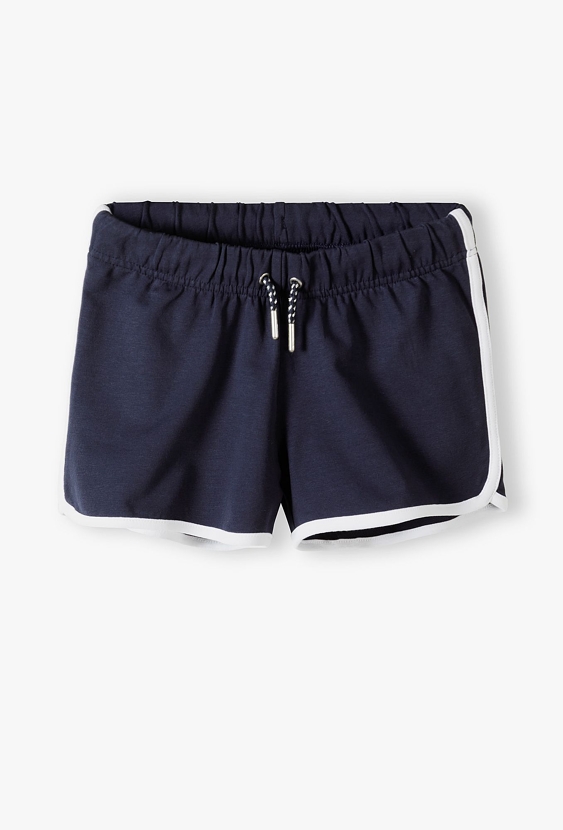 Szorty dzianinowe gimnastyczne basic dla dziewczynki