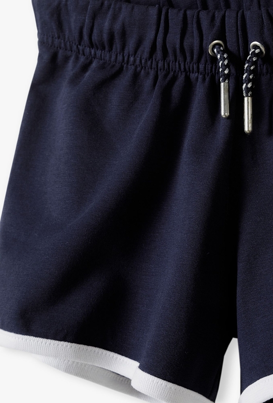 Szorty dzianinowe gimnastyczne basic dla dziewczynki