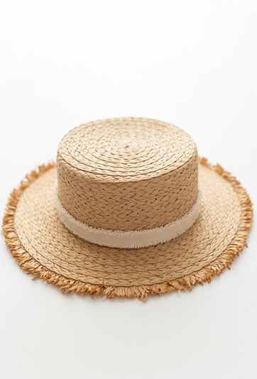 Kapelusz słomkowy z frędzlami