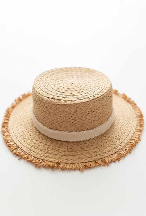 Kapelusz słomkowy z frędzlami