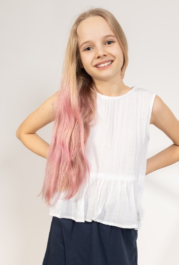 Dziewczęca koszulka z baskinką