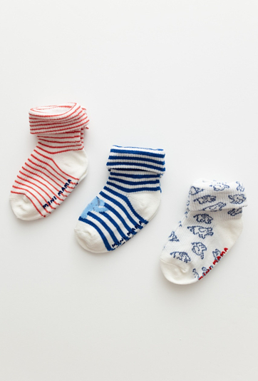Skarpetki niemowlęce chłopięce – 3-pak