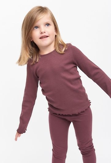 Bluzka dziewczęca w prążki - bordowa - 5.10.15.
