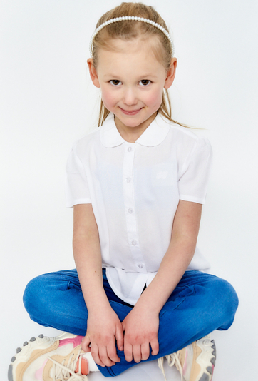 Koszula dziewczęca z krótkim rękawem