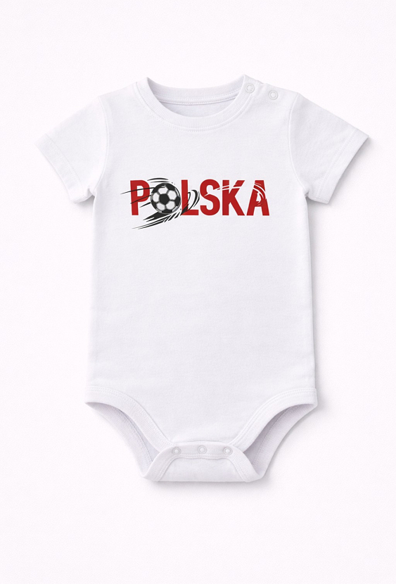 Body niemowlęce z krótkim rękawem – dla małego kibica