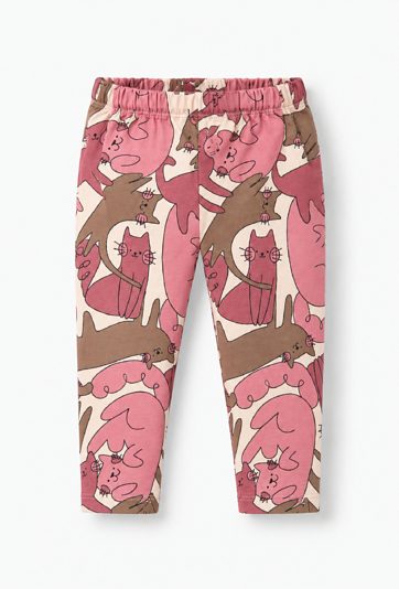 Legginsy niemowlęce dziewczęce w kotki