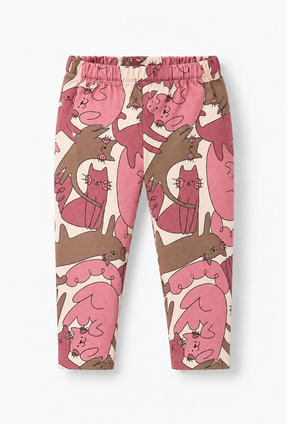 Legginsy niemowlęce dziewczęce w kotki