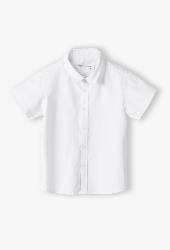 Elegancka biała koszula z krótkim rękawem - Max&Mia