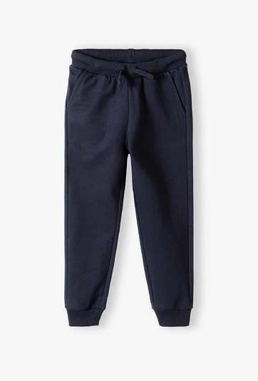 Granatowe spodnie dresowe dla dziewczynki - basic- 5.10.15.