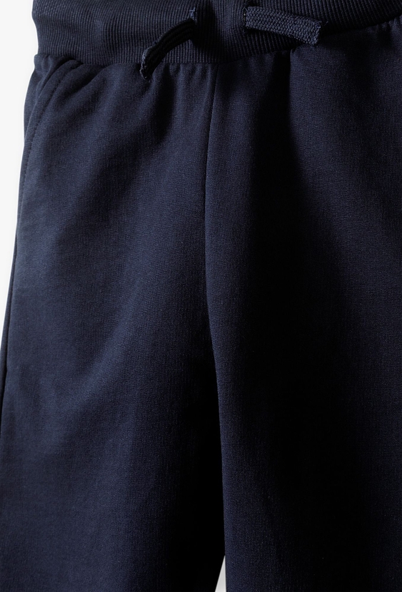 Granatowe spodnie dresowe dla dziewczynki - basic- 5.10.15.