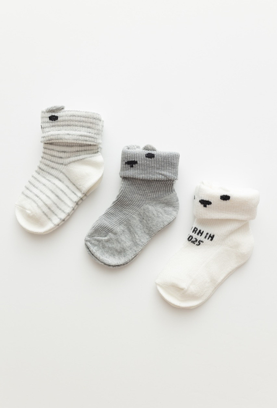 Skarpetki niemowlęce chłopięce – 3-pak