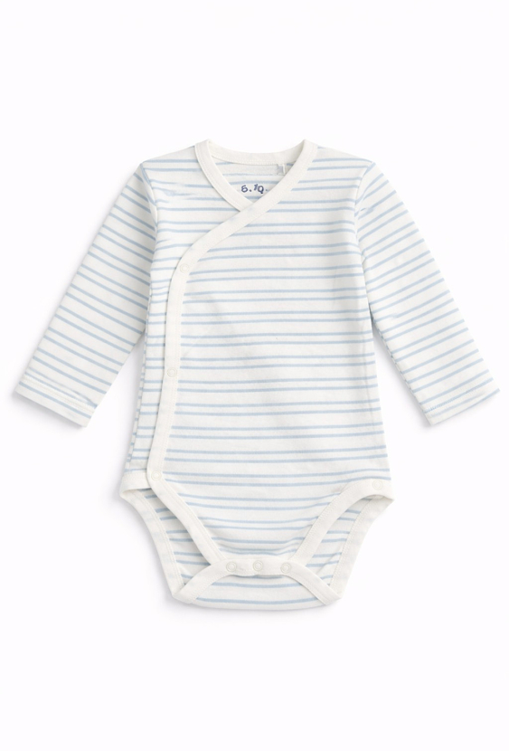 Body niemowlęce w jasne paski - kopertowe