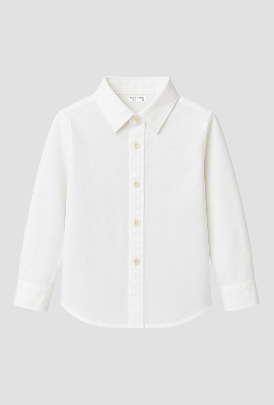 Biała koszula z haftem dla chłopca