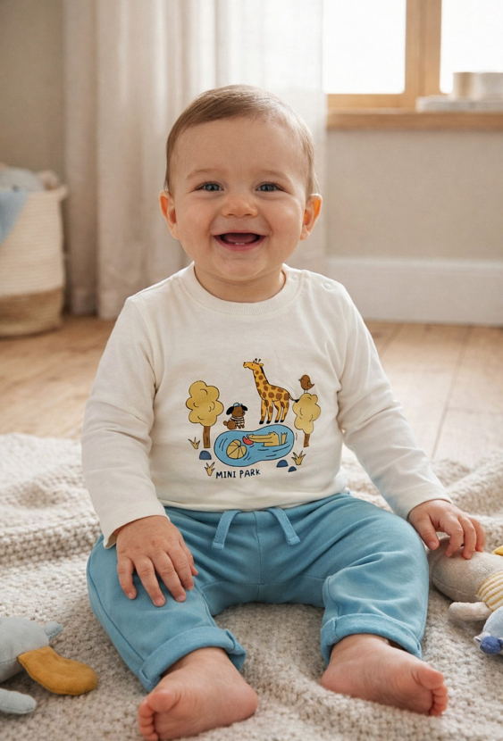 Bluzka niemowlęca z długim rękawem „Mini Park”
